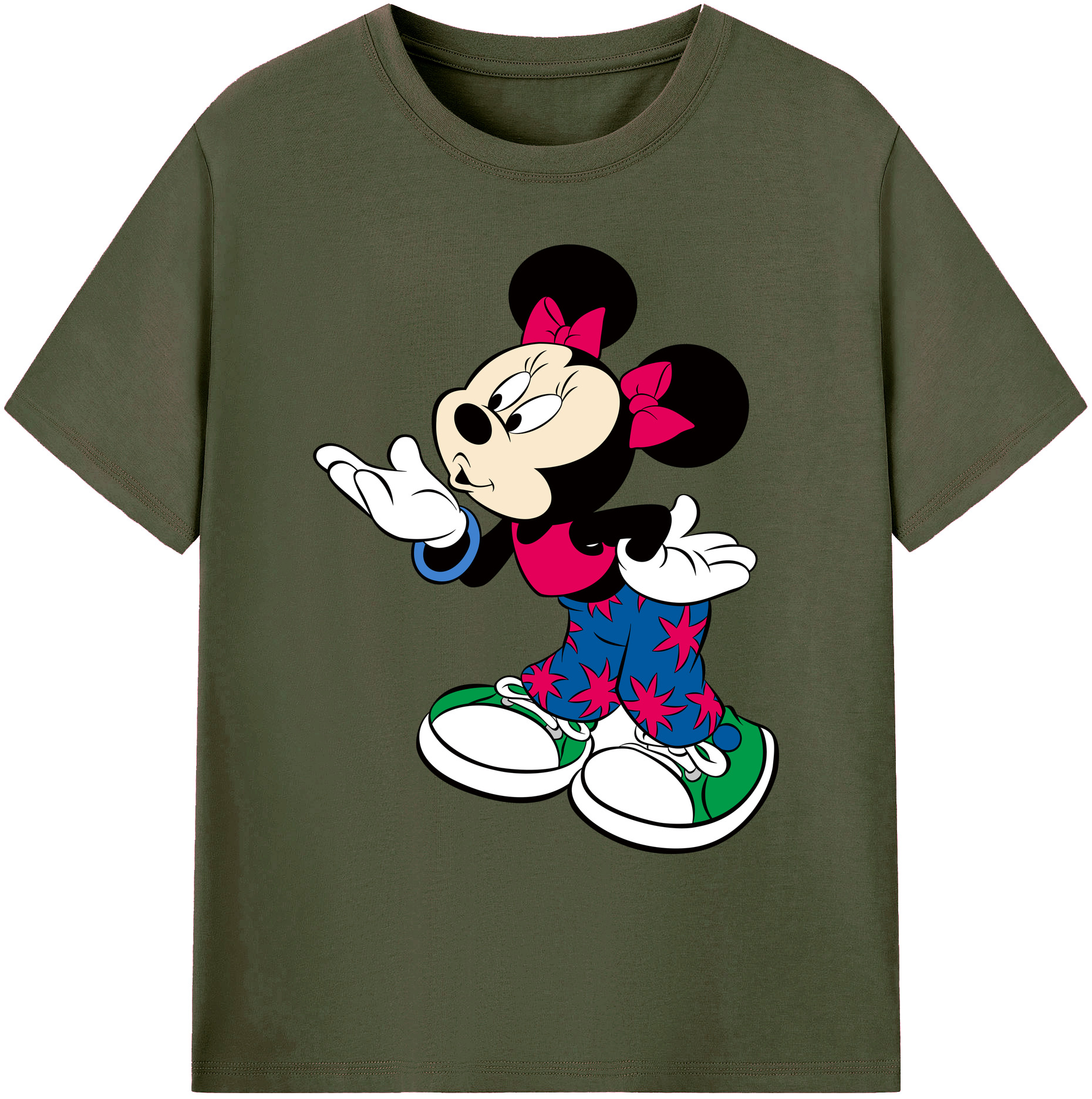 ミッキーマウス Mickey Mouse 綿100％ メンズ半袖Tシャツ｜肌触りやわらか＆通気性